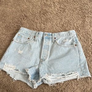 Levi’s denim jean shirt 501 high rise